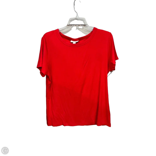 Top Short Sleeve Basic By On 34th In Red, Size: L