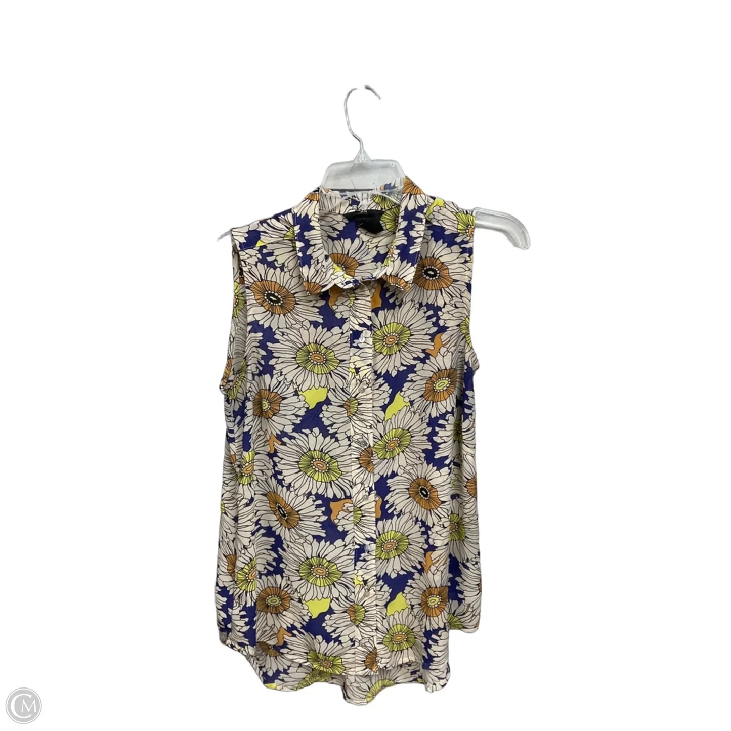 Blouse Sleeveless By H&m In Floral Print, Size: M