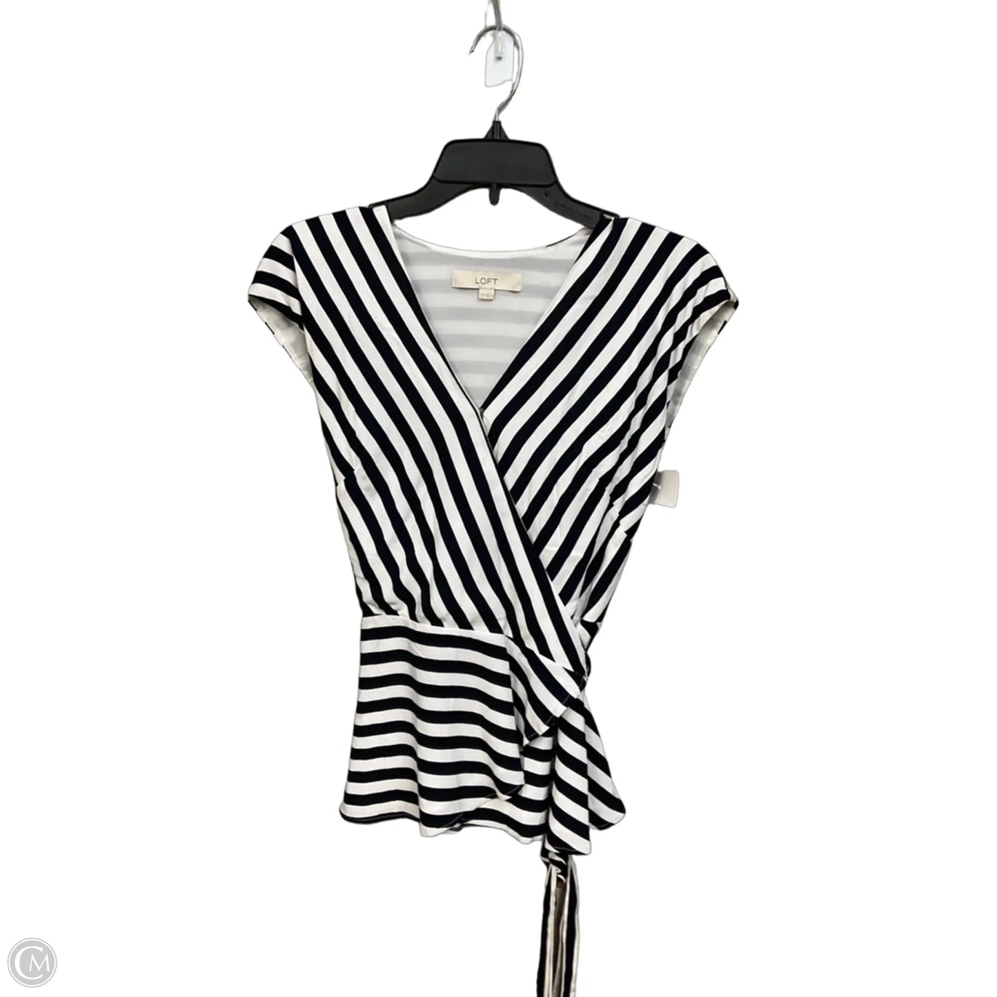 Top Sleeveless By Loft In Striped Pattern, Size: Xs