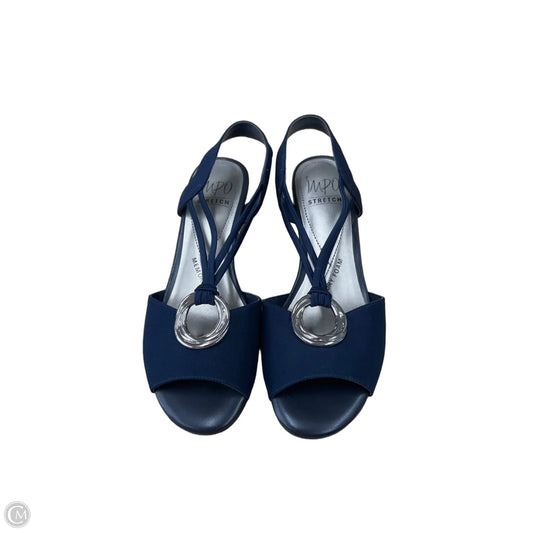 Sandals Heels Wedge By Impo In Navy, Size: 7