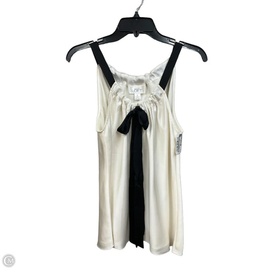 Top Sleeveless By Loft In Black & White, Size: S