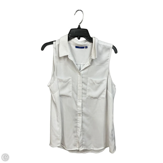 Blouse Sleeveless By Apt 9 In White, Size: L