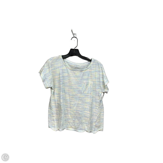 Top Short Sleeve By Talbots In Striped Pattern, Size: L