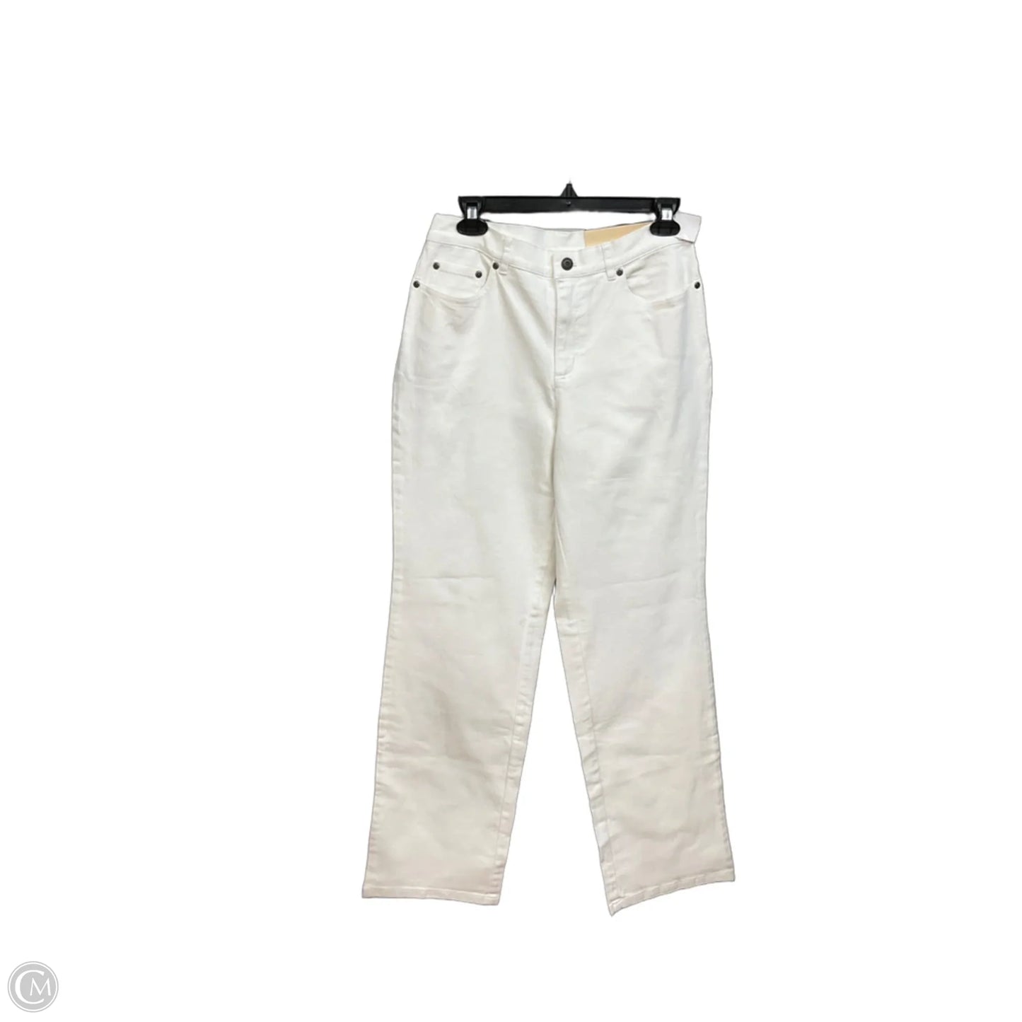 Jeans Boot Cut By Talbots In White Denim, Size: 8
