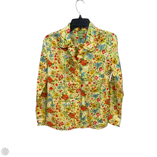 Blouse Long Sleeve By Clothes Mentor In Floral Print, Size: M