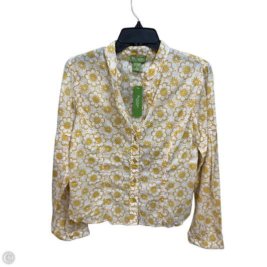 Blouse Long Sleeve By Clothes Mentor In Floral Print, Size: M