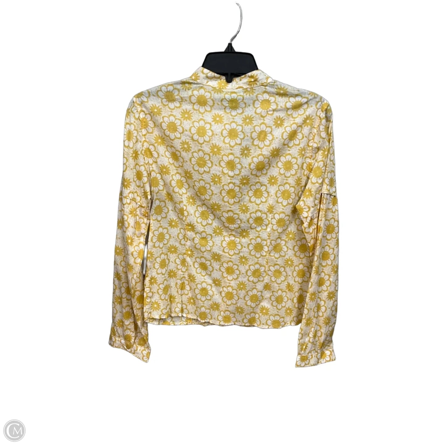 Blouse Long Sleeve By Clothes Mentor In Floral Print, Size: M