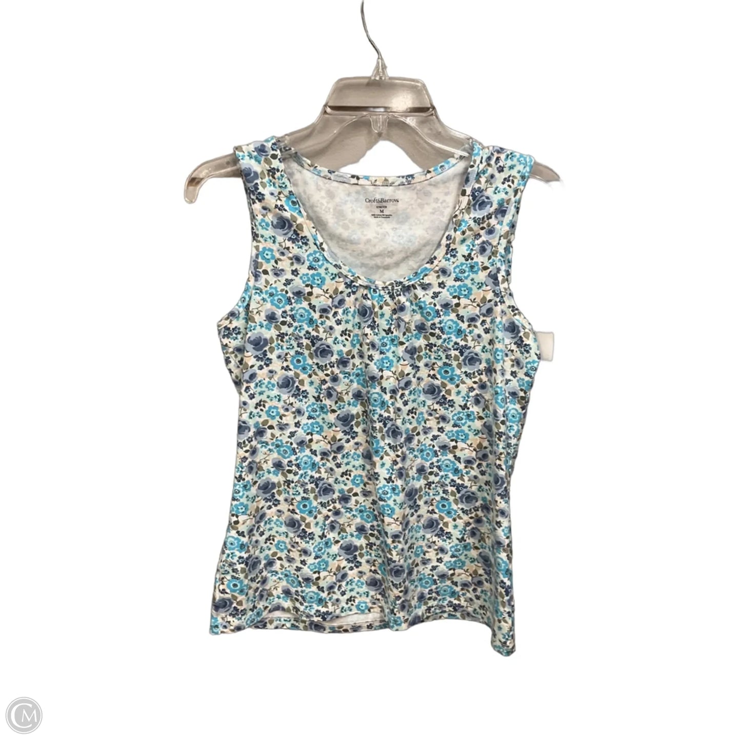 Top Sleeveless By Croft And Barrow In Floral Print, Size: M