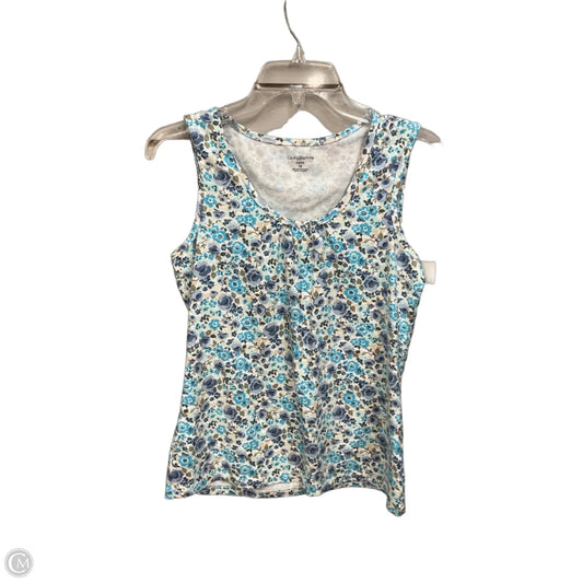 Top Sleeveless By Croft And Barrow In Floral Print, Size: M