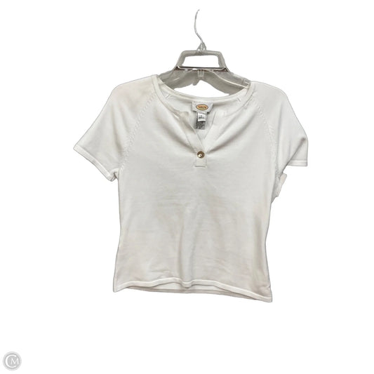 Top Short Sleeve By Talbots In White, Size: S