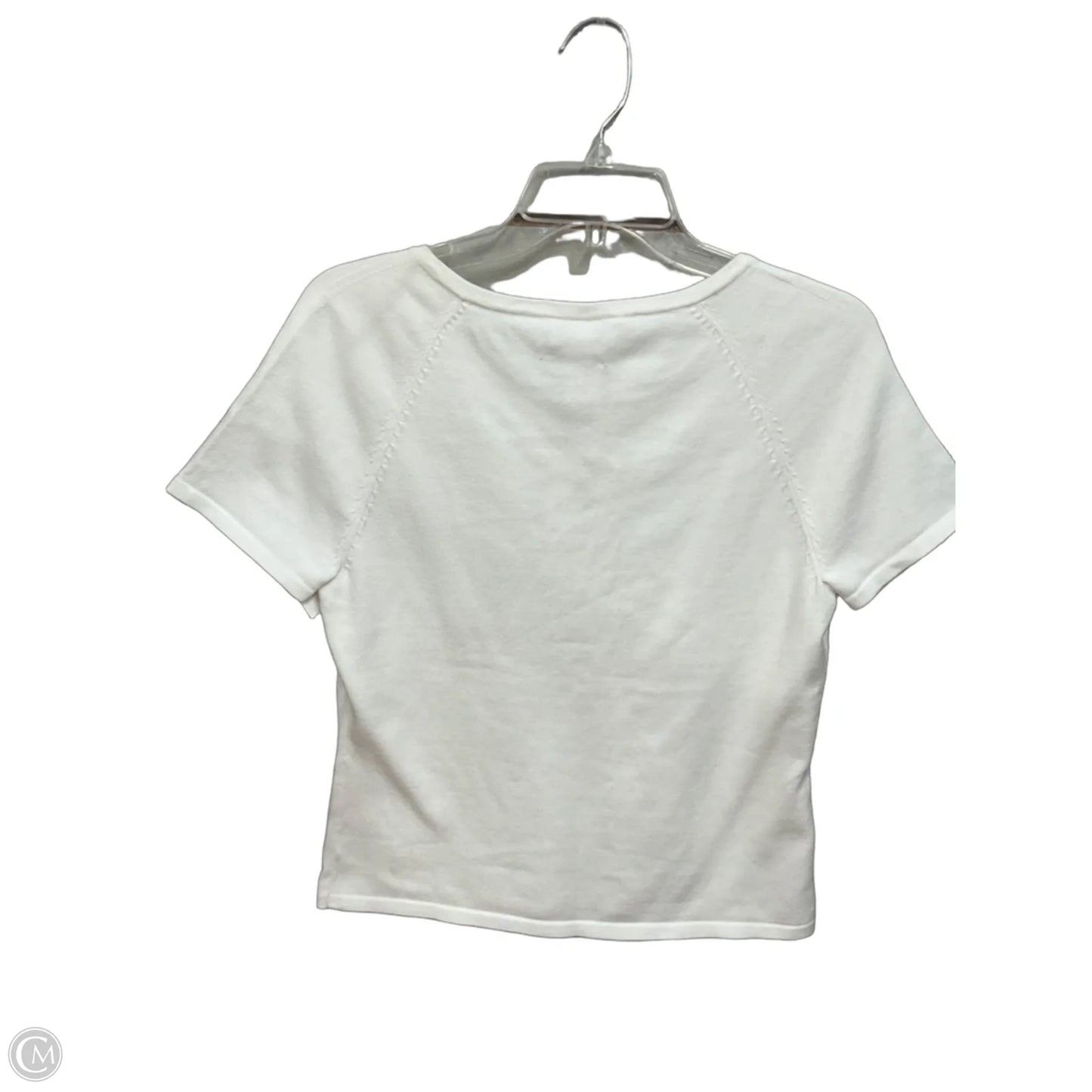 Top Short Sleeve By Talbots In White, Size: S