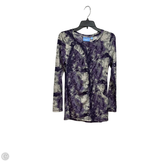 Tunic Long Sleeve By Simply Vera In Grey & Purple, Size: S