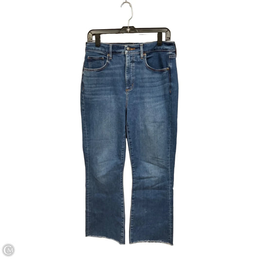 Jeans Flared By Loft In Blue Denim, Size: 10