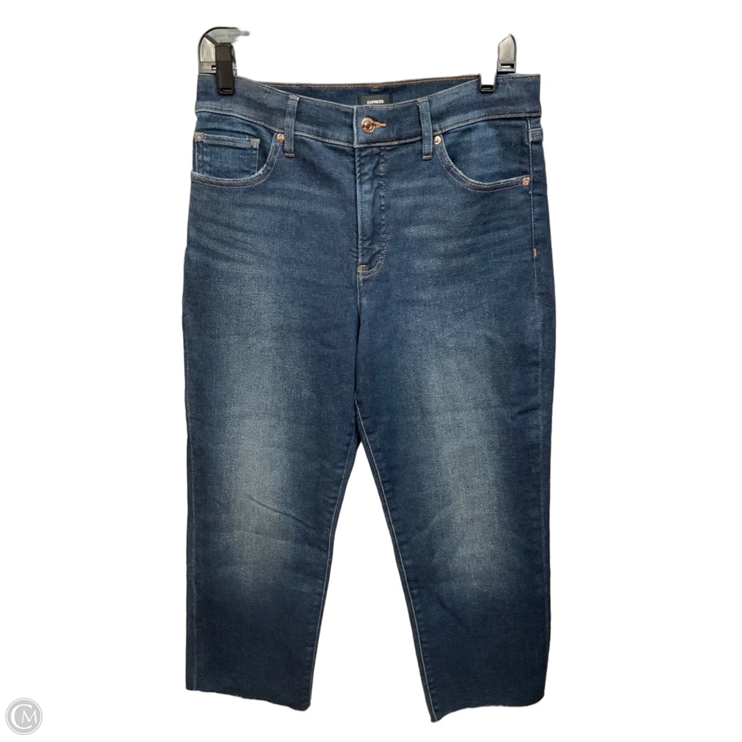 Jeans Straight By Express In Blue Denim, Size: 8
