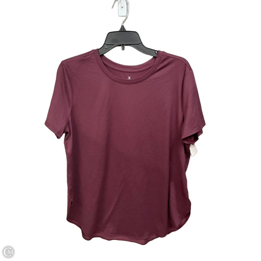 Top Short Sleeve Basic By Skechers In Maroon, Size: L