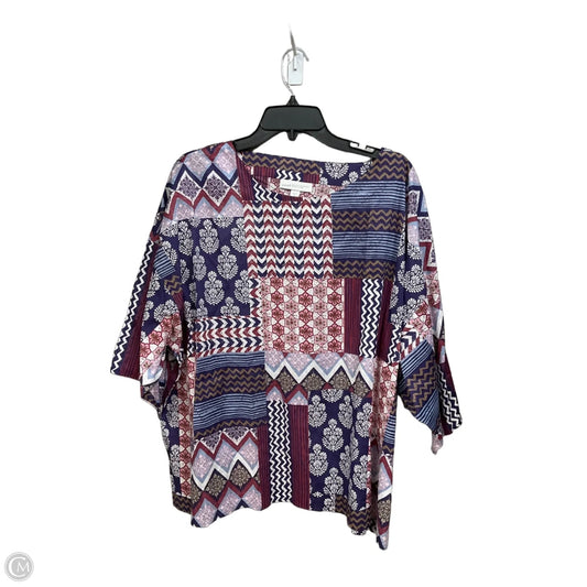 Top Short Sleeve By Pure Jill In Multi-colored, Size: Xl