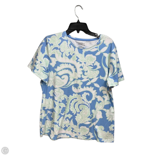 Top Short Sleeve By Talbots In Floral Print, Size: Xl