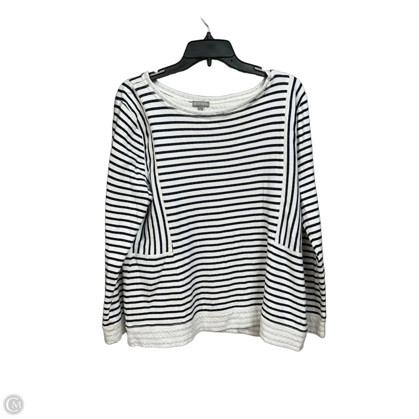 Top Long Sleeve By Talbots In Striped Pattern, Size: Xl