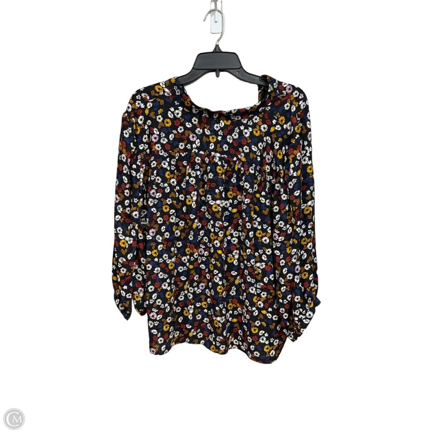 Blouse 3/4 Sleeve By Ann Taylor In Floral Print, Size: Xl