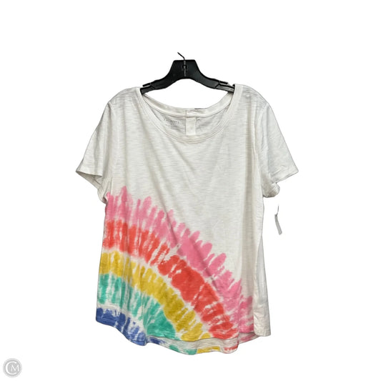 Top Short Sleeve By Talbots In Tie Dye Print, Size: Xl