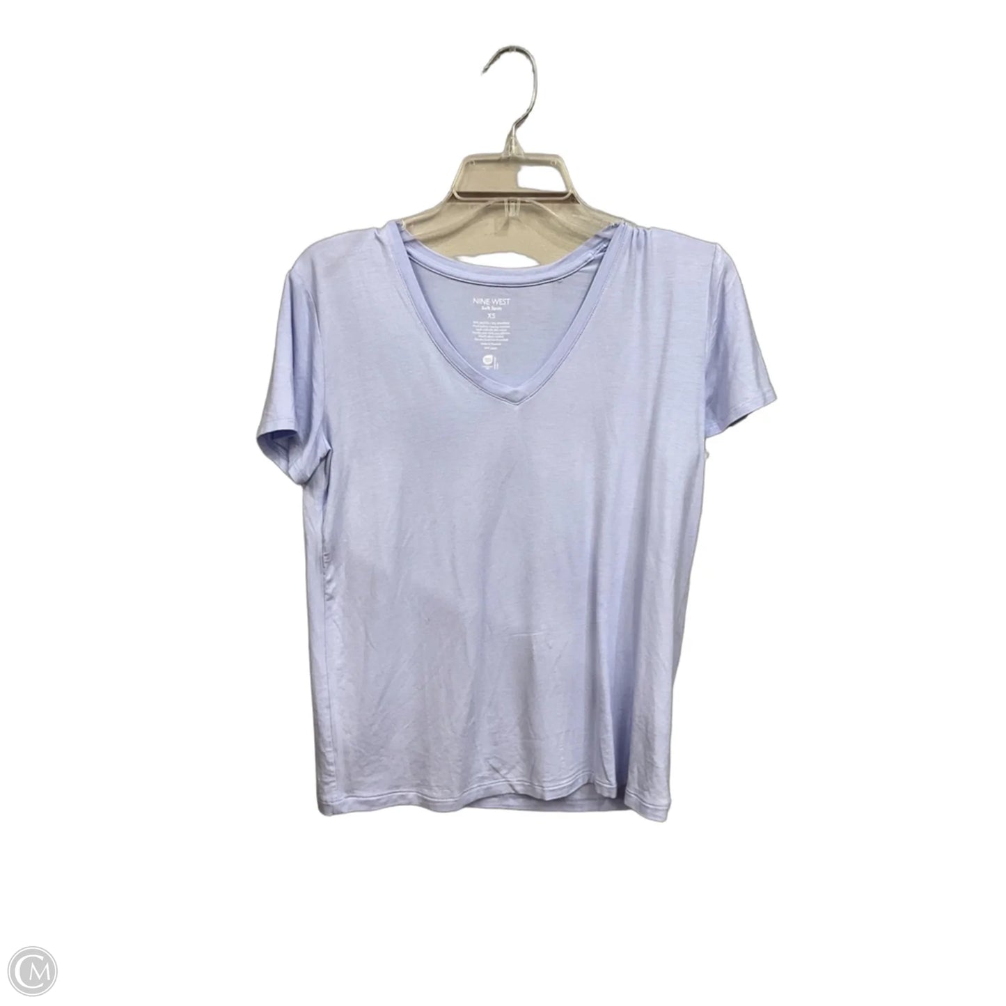 Top Short Sleeve Basic By Nine West In Blue, Size: Xs