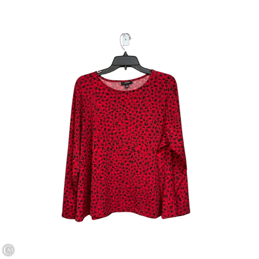 Top Long Sleeve By Alfani In Animal Print, Size: 1x
