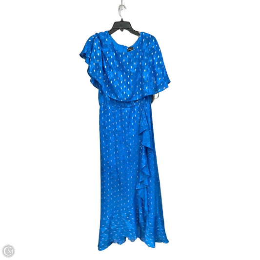 Dress Casual Maxi By Clothes Mentor In Blue & Silver, Size: Xl