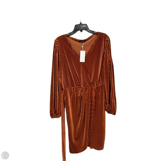 Dress Casual Midi By Simplee In Bronze, Size: L