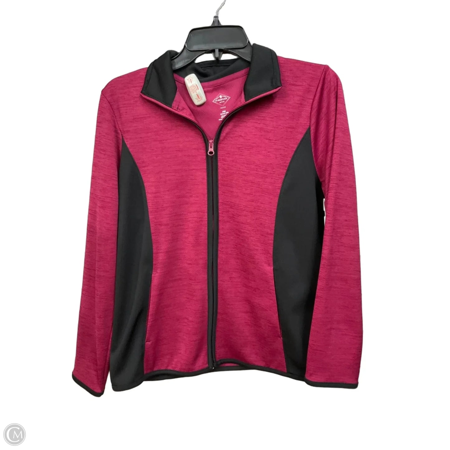 Athletic Jacket By St Johns Bay In Black & Pink, Size: Mp