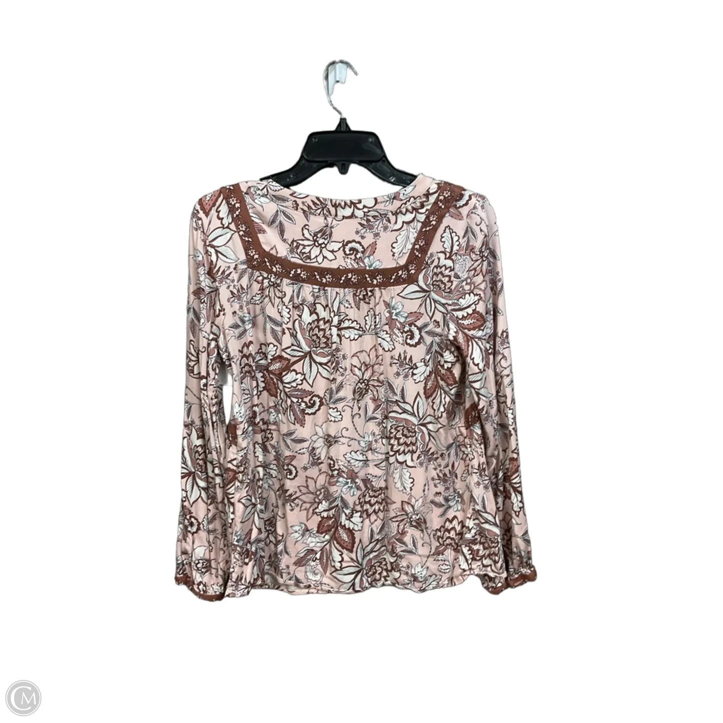 Top Long Sleeve By J. Jill In Floral Print, Size: Xs