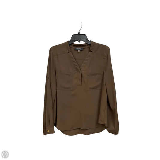 Top Long Sleeve By Nine West In Green, Size: M