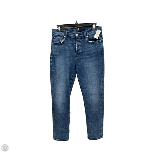 Jeans Skinny By 7 For All Mankind In Blue Denim, Size: 4