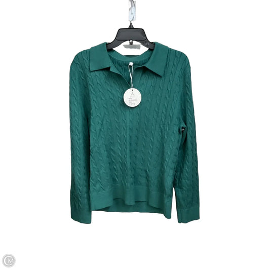 Top Long Sleeve By Anrabess In Green, Size: L