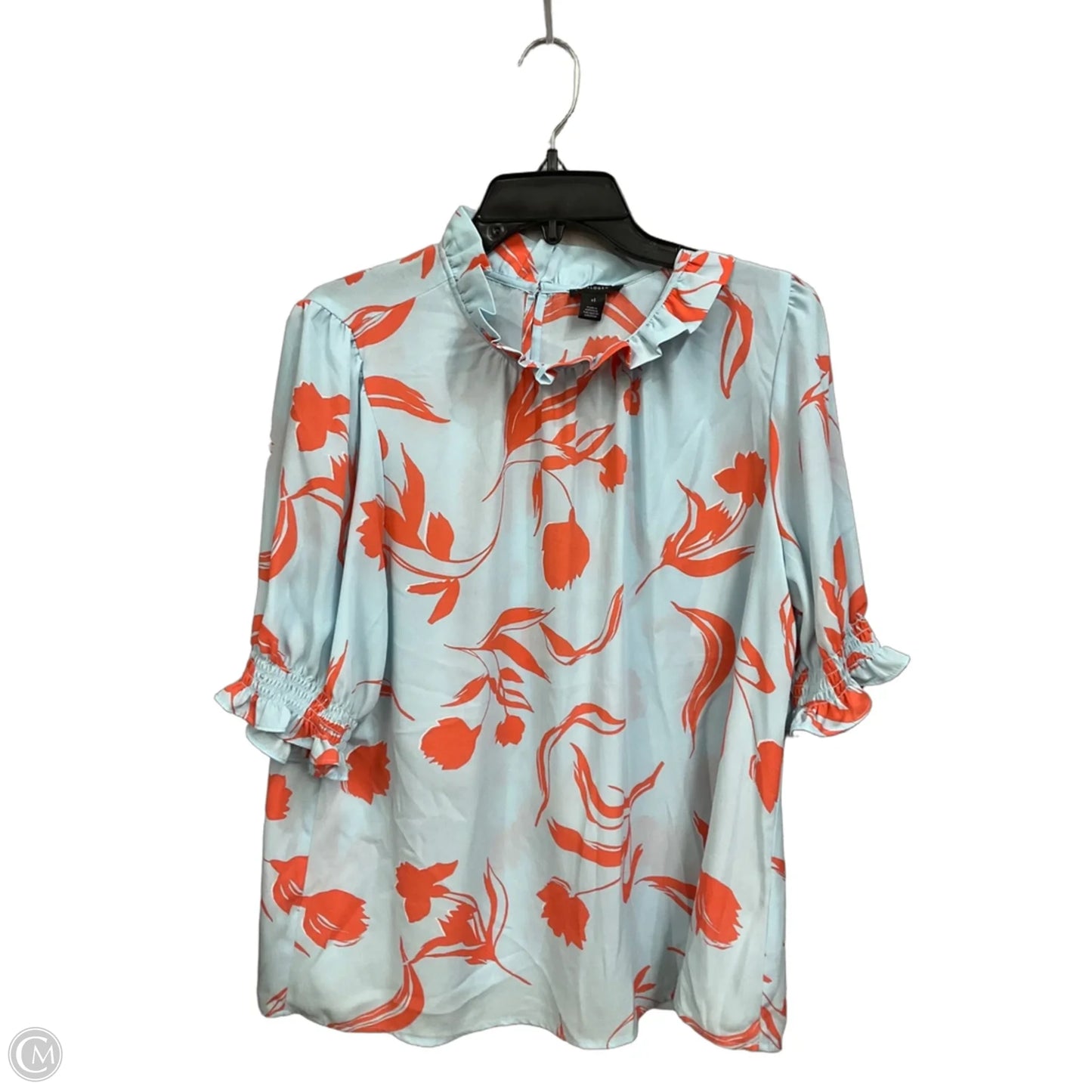 Top Short Sleeve By Halogen In Floral Print, Size: Xl