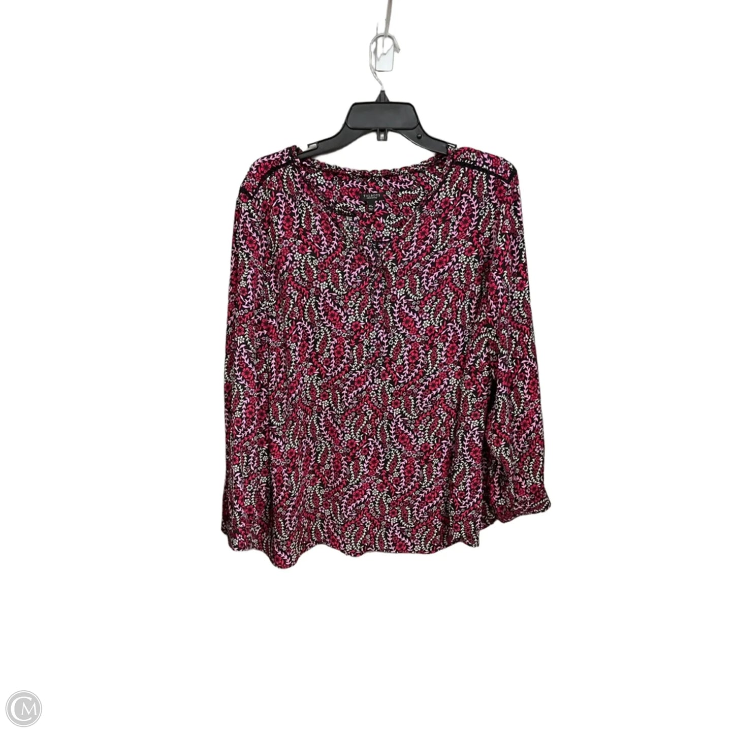 Blouse Long Sleeve By Talbots In Floral Print, Size: 2x