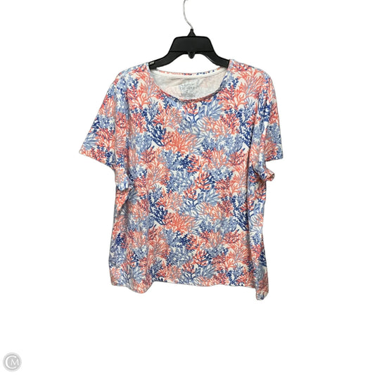 Top Short Sleeve By Talbots In Multi-colored, Size: 3x