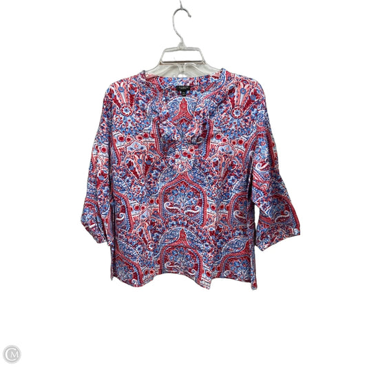 Blouse 3/4 Sleeve By Talbots In Paisley Print, Size: 2x