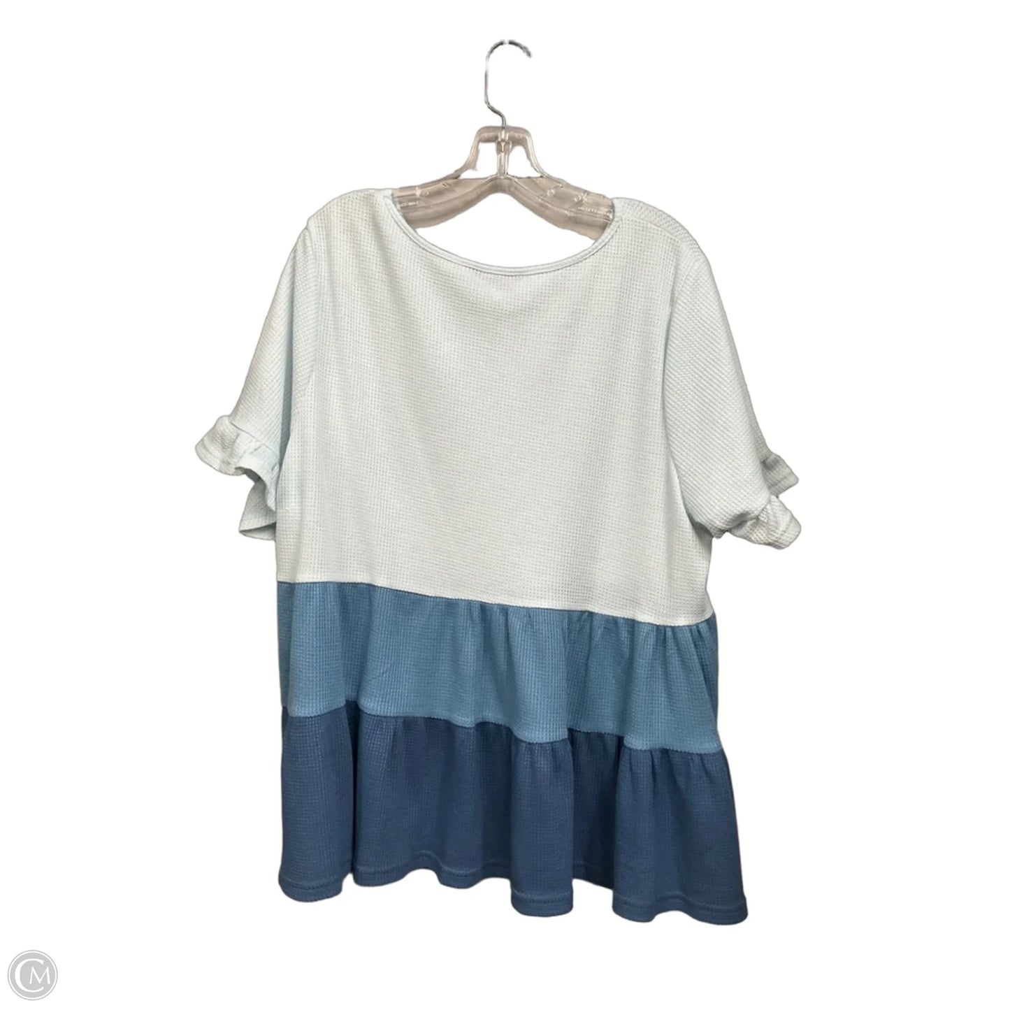 Top Short Sleeve By Bloomchic In Blue, Size: Xxl