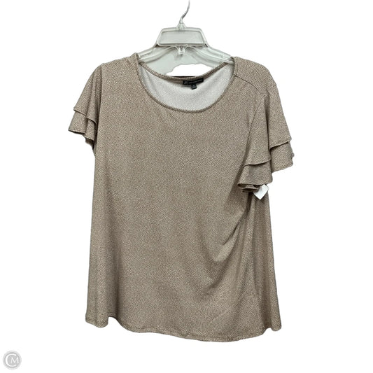 Top Short Sleeve By Adrianna Papell In Polkadot Pattern, Size: 1x
