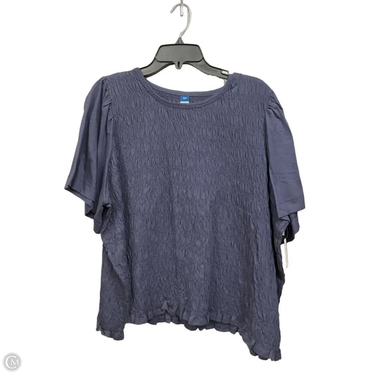 Top Short Sleeve By Old Navy In Navy, Size: Xxl