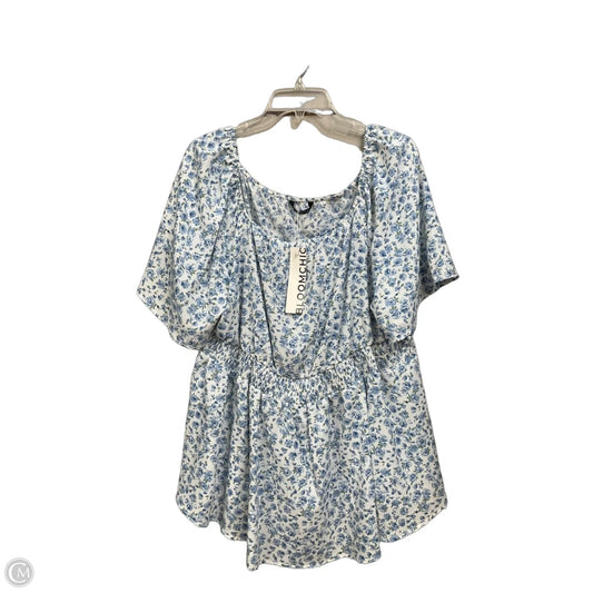 Top Short Sleeve By Bloomchic In Floral Print, Size: Xxl