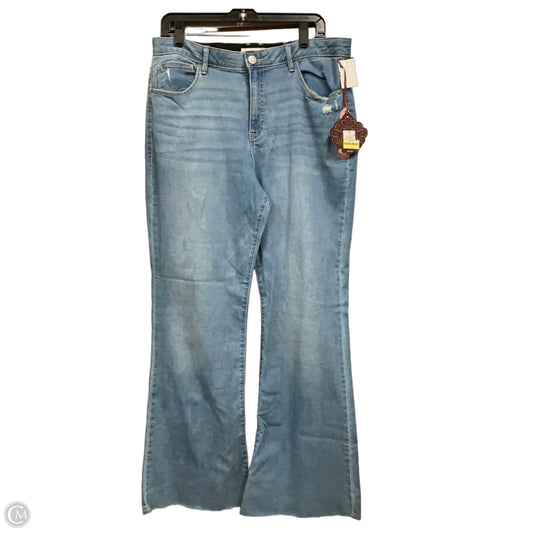 Jeans Flared By Knox Rose In Blue Denim, Size: 16