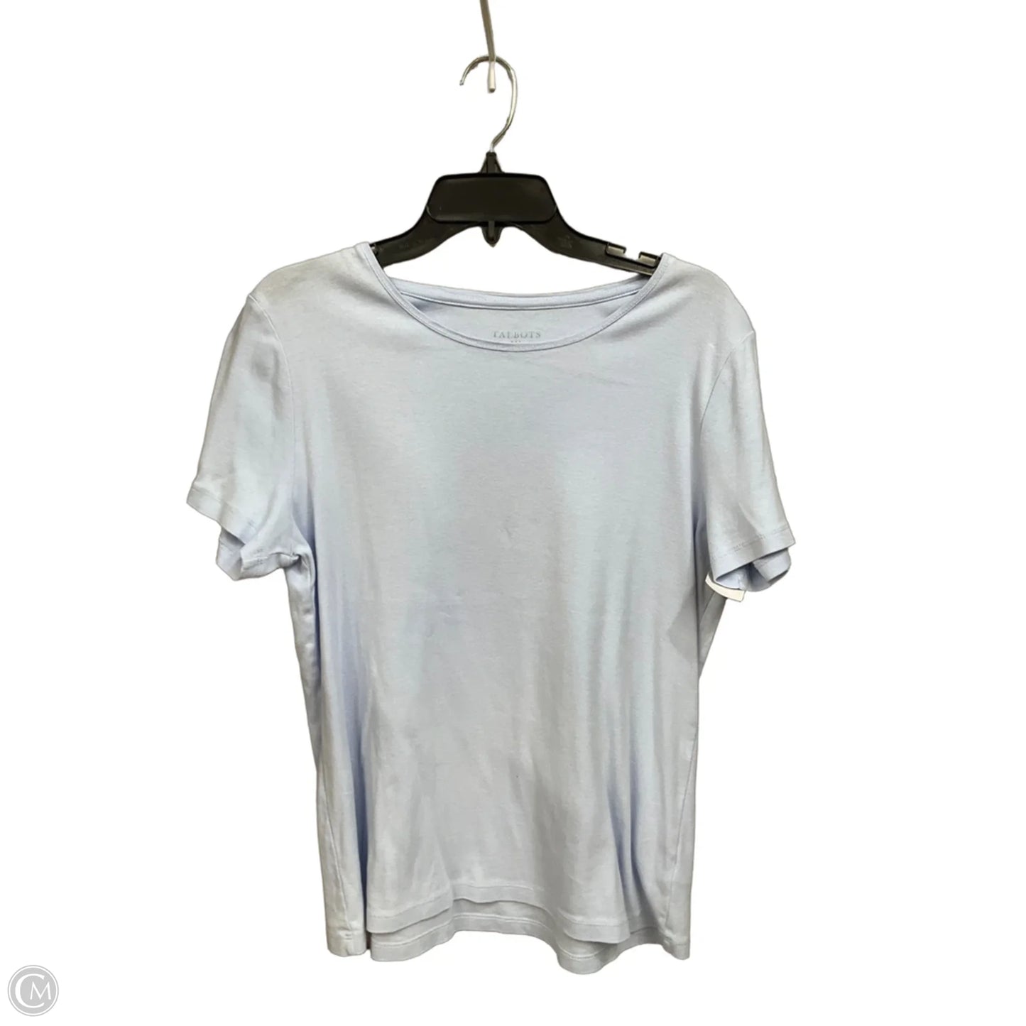 Top Short Sleeve Basic By Talbots In Blue, Size: L