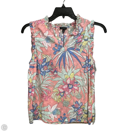 Top Sleeveless By Talbots In Tropical Print, Size: M