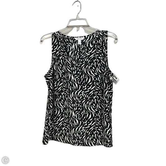 Top Sleeveless By Nine West In Zebra Print, Size: M