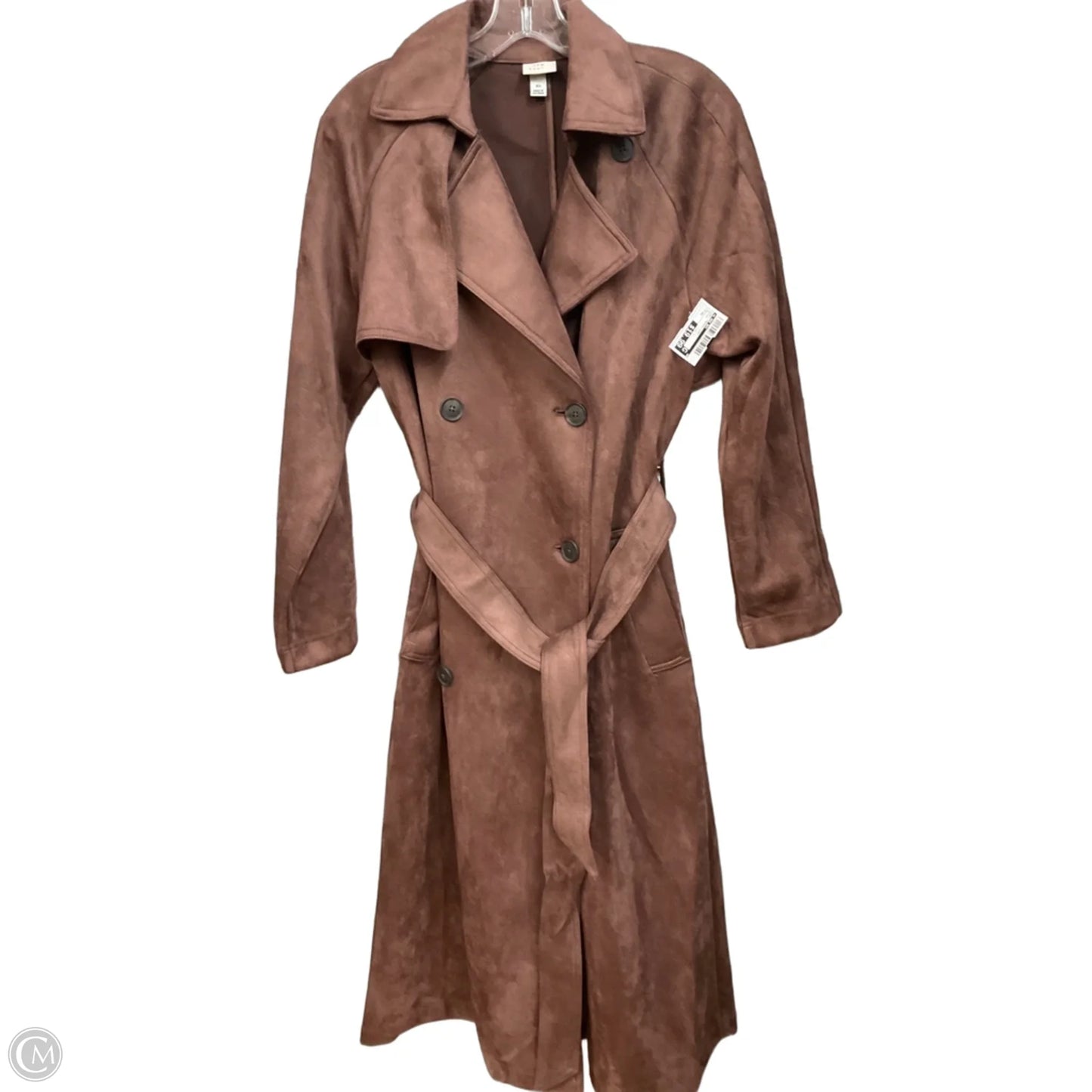 Coat Trench Coat By A New Day In Brown, Size: Xs