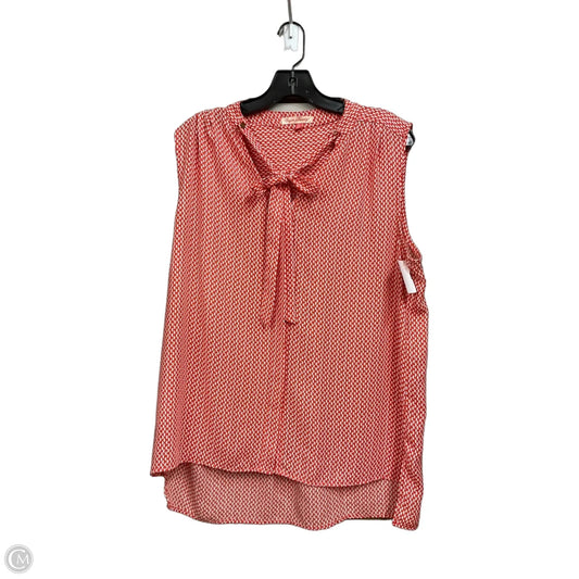 Top Sleeveless By Clothes Mentor In Red & White, Size: Xl