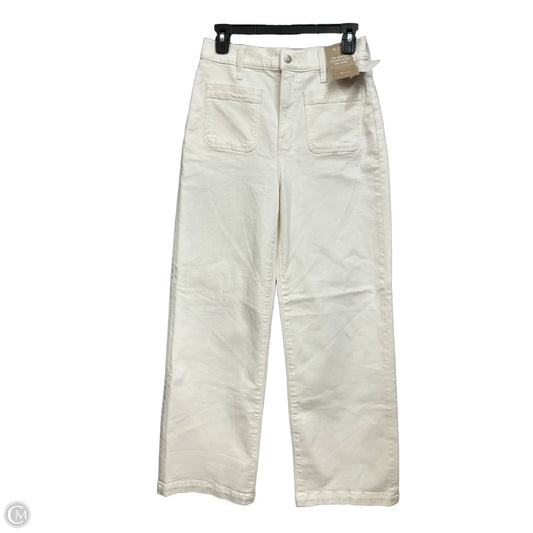 Jeans Wide Leg By Madewell In White Denim, Size: 4