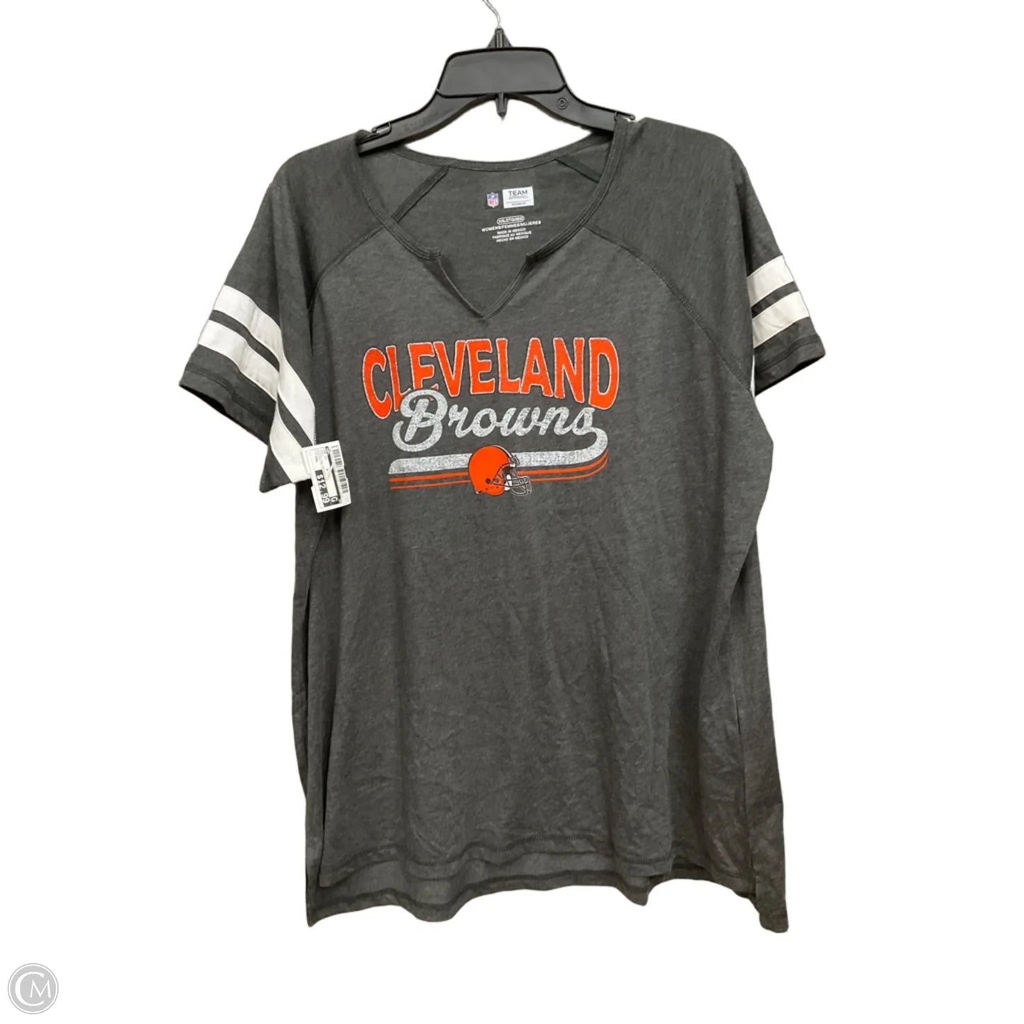 Top Short Sleeve By Nfl In Grey, Size: Xxl