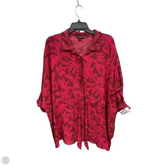 Blouse Short Sleeve By Torrid In Tropical Print, Size: 1x